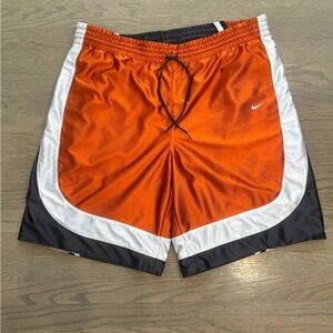 Nike Dri-FIT DNA basketball shorts orange, white, and black XL